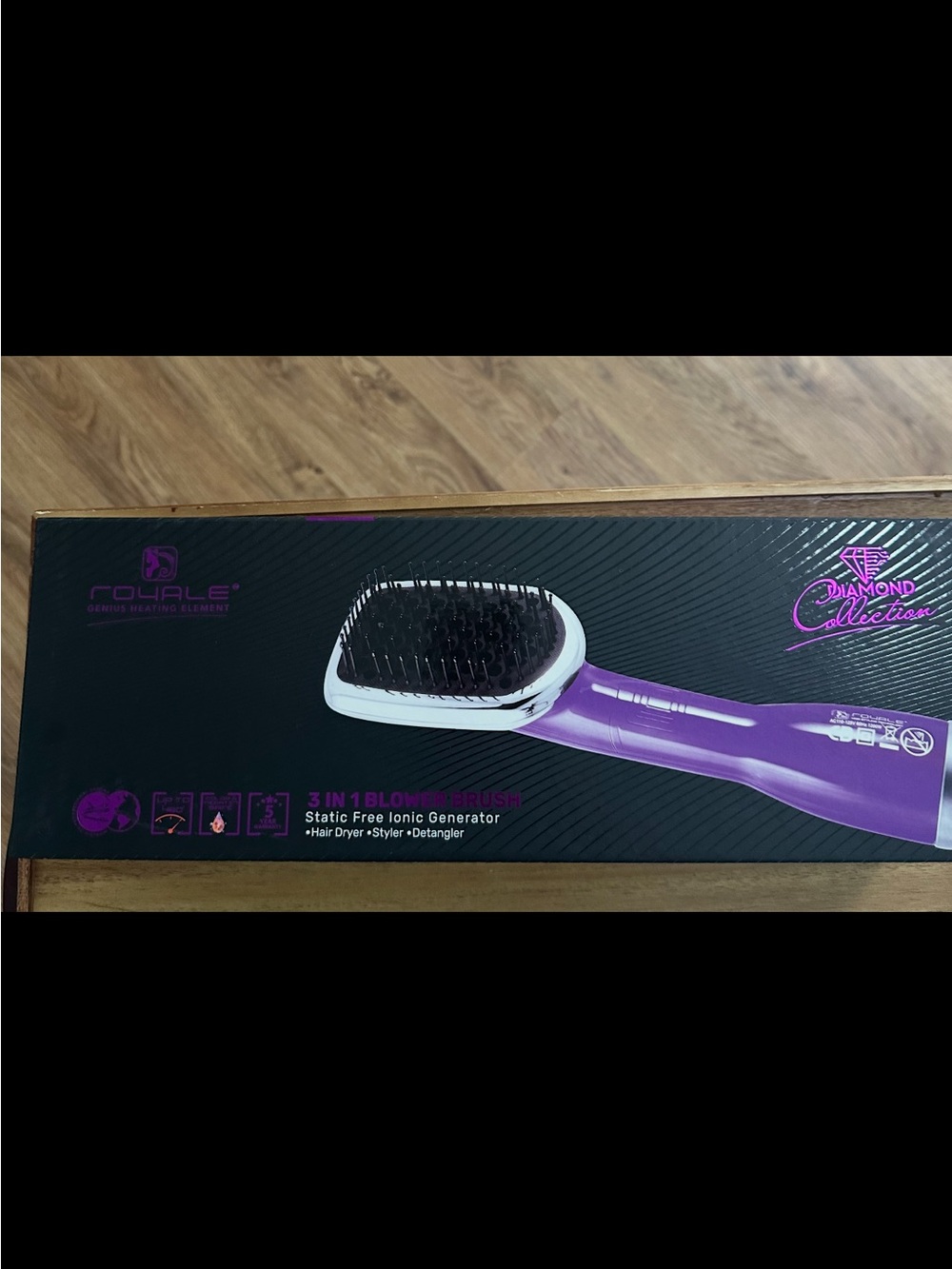 Diamond Collection 3-in-1 Ionic Hair Brush - Purple